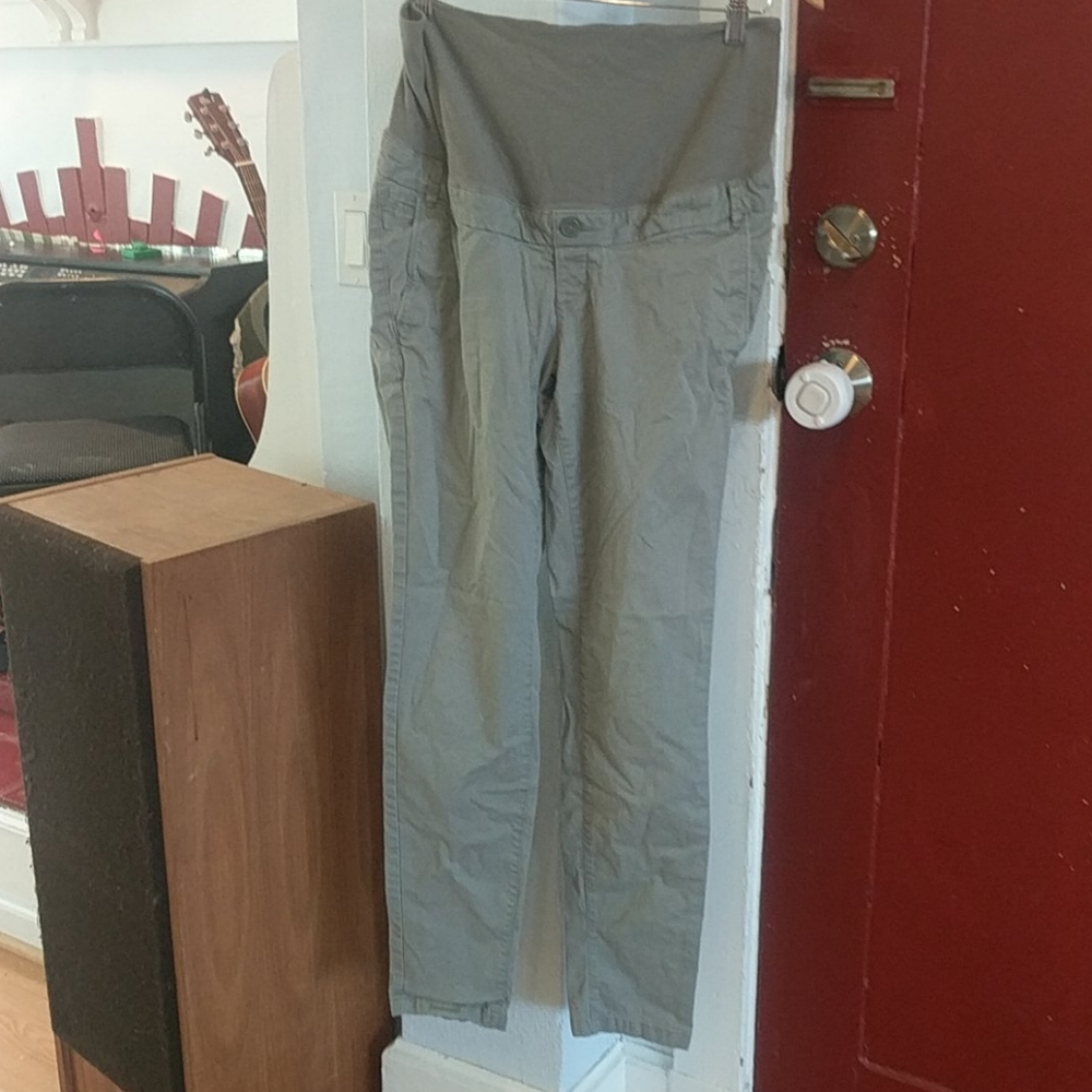 Soft belly panel maternity chinos